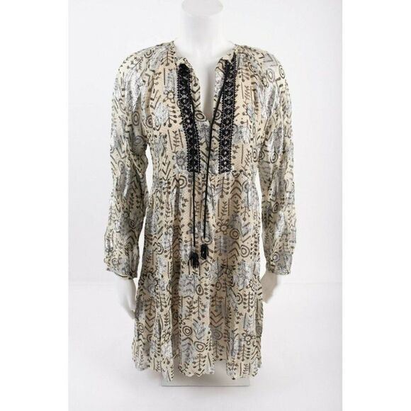 Zara Womens Mini Tunic Dress XS Multi-Color L/S - Picture 1 of 7